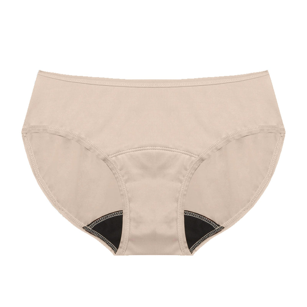 Dear Kate Nellie Hipster Mini in Beige, front view on a white background.