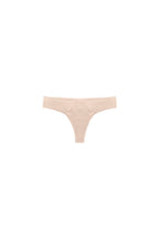 Dear Kate Nellie Thong in Beige, front view flat lay on a white background.