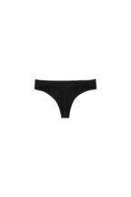 Dear Kate Nellie Thong in Black, alternate back view on a white background.