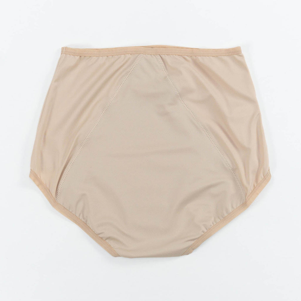 Dear Kate Nellie Brief Full in Beige, back flat lay on a white background.