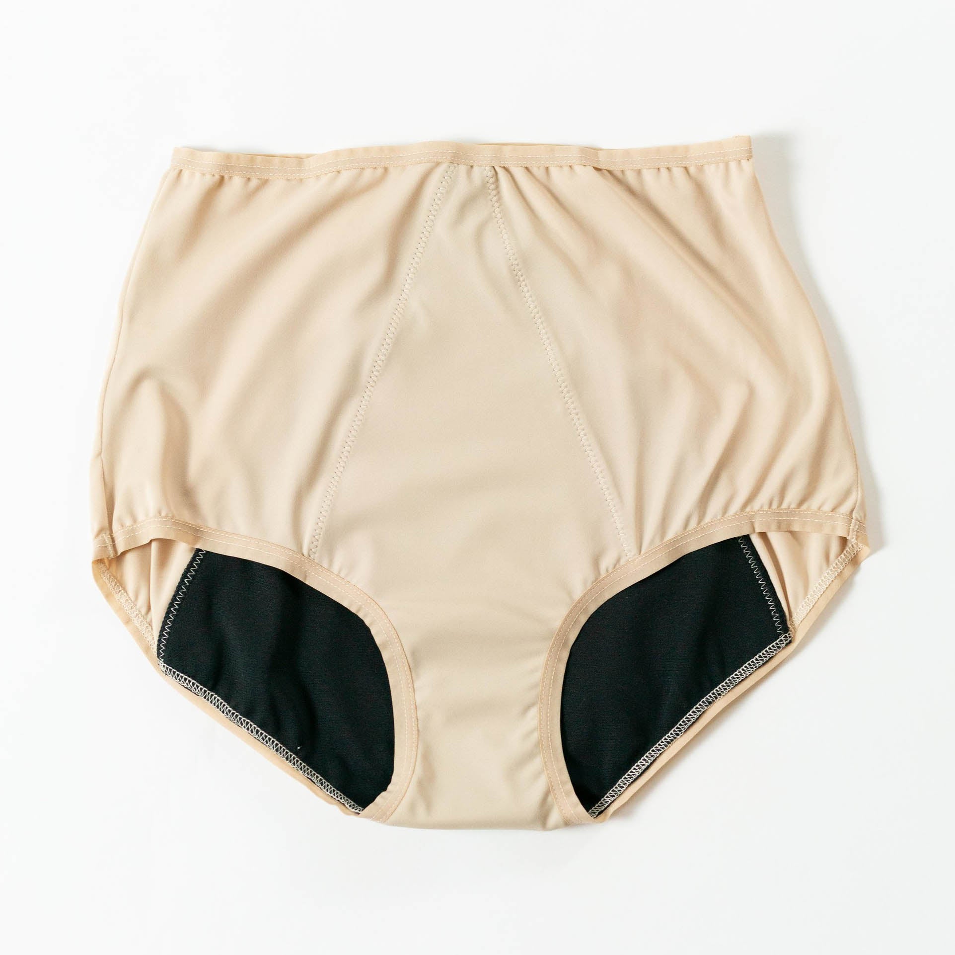 Dear Kate Nellie Brief Full in Beige, front flat lay on a white background.
