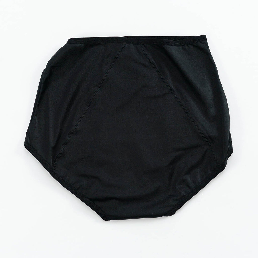 Dear Kate Nellie Brief Full in Black, back flat lay on a white background.