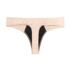Dear Kate Nellie Thong in Beige, back view on a white background.
