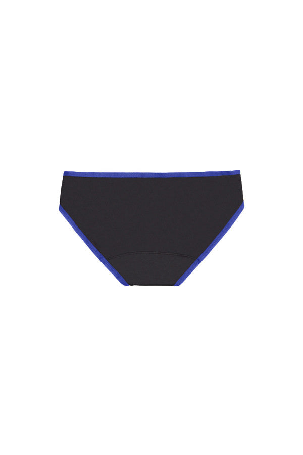 Dear Kate Hazel Hipster Mini in Electric Blue, back view flat lay on a white background.