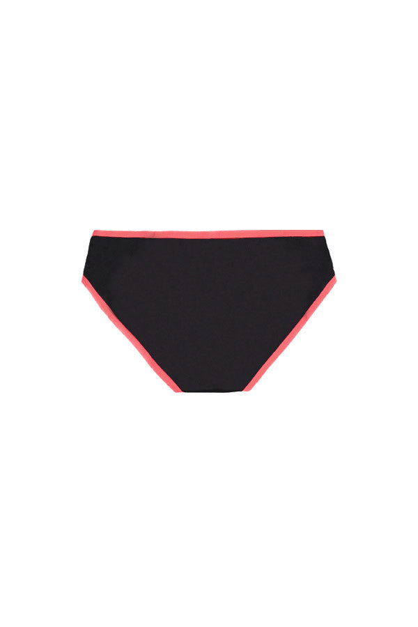 Dear Kate Hazel Hipster Mini in Flamingo, back view flat lay on a white background.