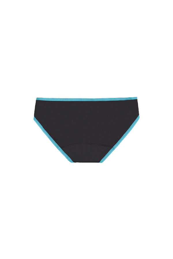 Dear Kate Hazel Hipster Mini in Robin's Egg Blue, back view flat lay on a white background.