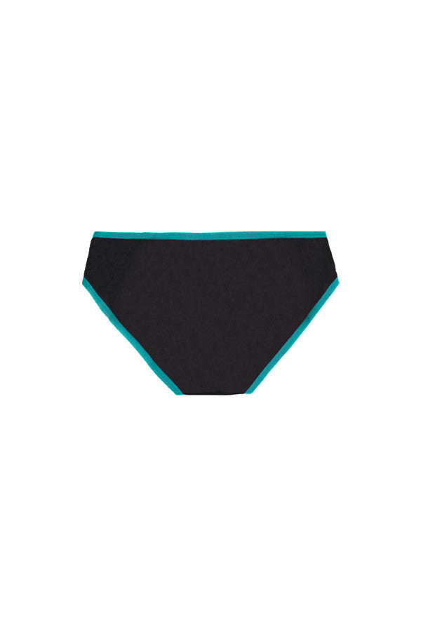 Dear Kate Hazel Hipster Mini in Peacock, back view flat lay on a white background.