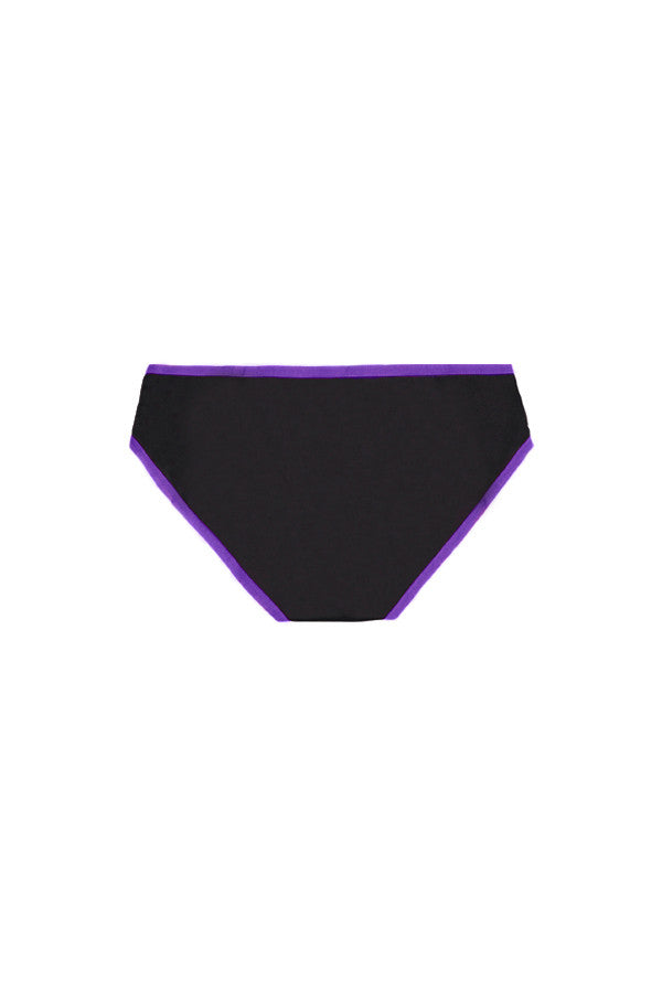 Dear Kate Hazel Hipster Mini in Ultraviolet, back view flat lay on a white background.