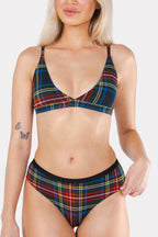 Shinesty The Cappuccino holiday tartan plaid cheeky underwear – festive novelty underwear