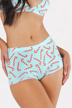 Shinesty The Peppermint Pimp Canes candy cane modal boyshort – funny Christmas underwear