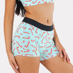 Shinesty The Peppermint Pimp Canes candy cane women's boxers – funny Christmas underwear