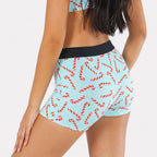 Shinesty The Peppermint Pimp Canes candy cane women's boxers – funny Christmas underwear