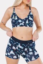 Shinesty The Big Blizzard naughty snowmen women's boxers – funny Christmas novelty underwear