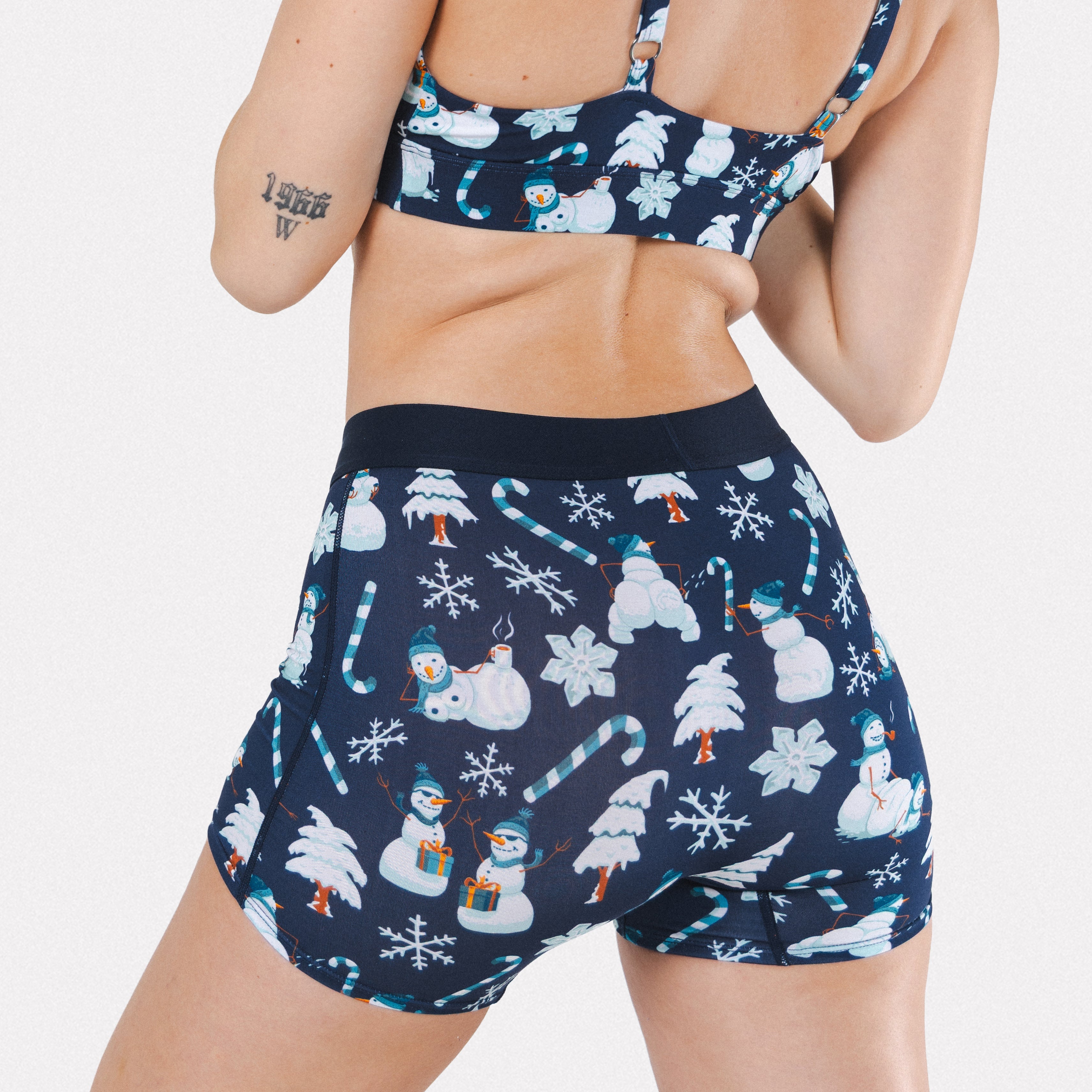 Shinesty The Big Blizzard naughty snowmen women's boxers – funny Christmas novelty underwear