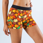 Shinesty The Acorn Hoard fall leaves women's boxers – funny autumn novelty lounge underwear