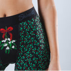 Shinesty The Kiss Me There mistletoe women's boxers – funny Christmas novelty underwear
