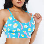 Shinesty The Wakey Wakey eggs and bacon Boob Hammock scoop bralette – breakfast novelty