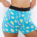 Shinesty The Wakey Wakey eggs and bacon women's boxers – funny breakfast novelty underwear