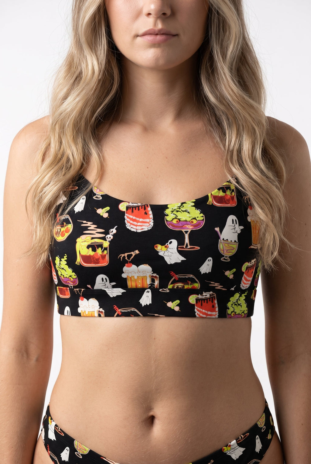 Shinesty The Potions Pub Halloween Cocktail Scoop Bralette – women's halloween cocktail print scoop bralette