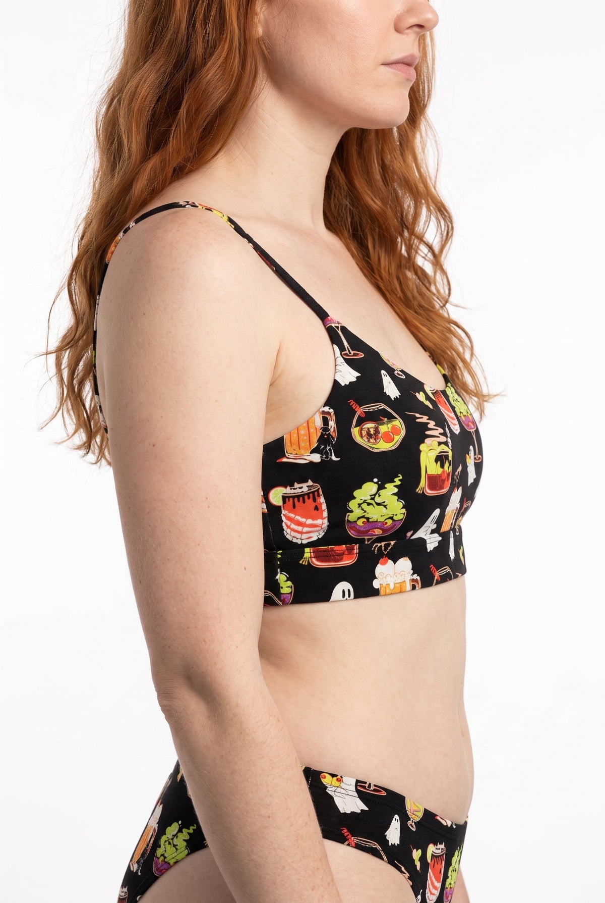 Shinesty The Potions Pub Halloween Cocktail Scoop Bralette – women's halloween cocktail print scoop bralette
