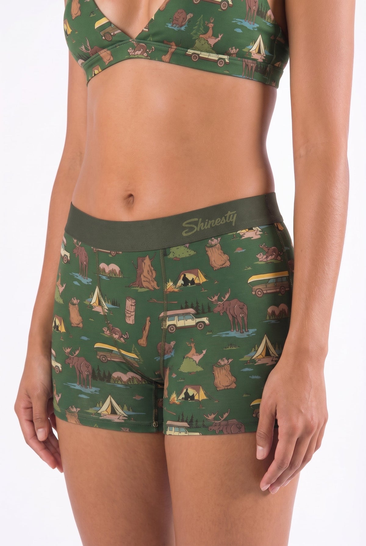 Shinesty The Really Happy Camper Camping Women's Boxer – women's bold camping print women's boxer