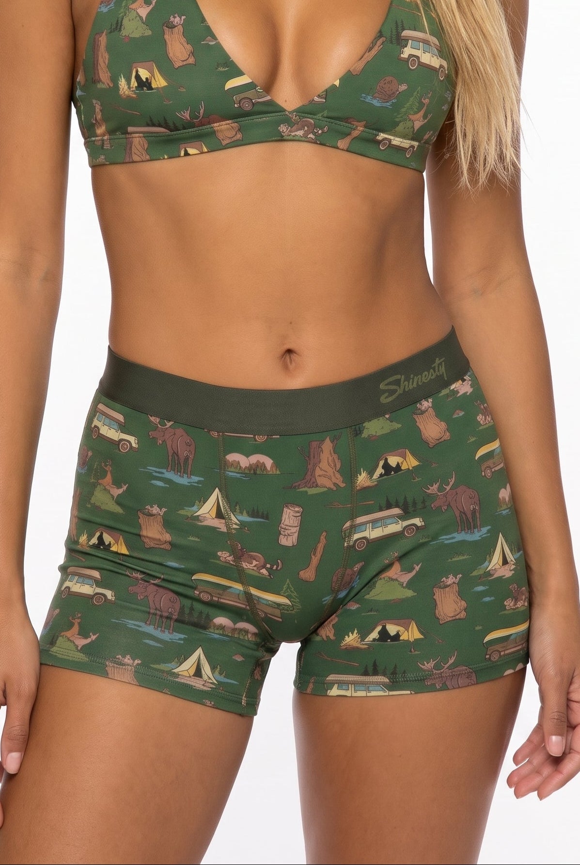 Shinesty The Really Happy Camper Camping Women's Boxer – women's bold camping print women's boxer