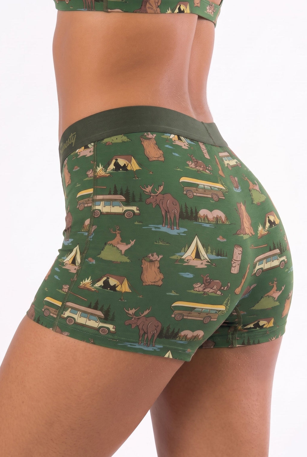 Shinesty The Really Happy Camper Camping Women's Boxer – women's bold camping print women's boxer