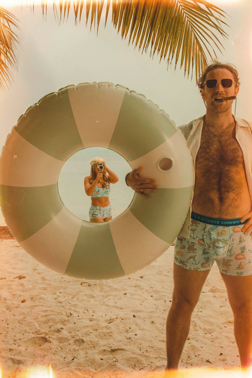 Shinesty The Boat Drinks x Margaritaville Boob Hammock scoop bralette – tropical collab