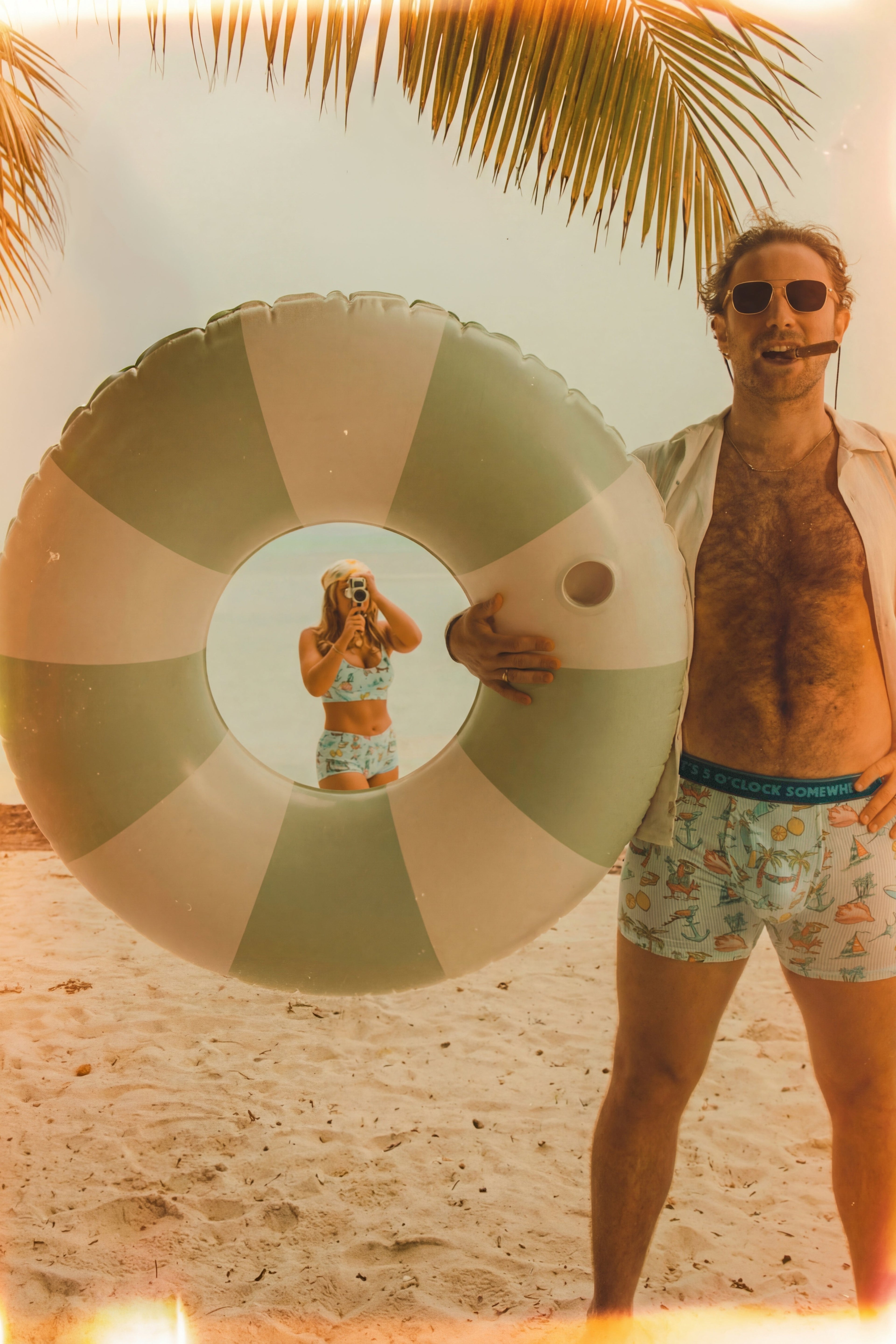 Shinesty The Boat Drinks x Margaritaville Boob Hammock scoop bralette – tropical collab