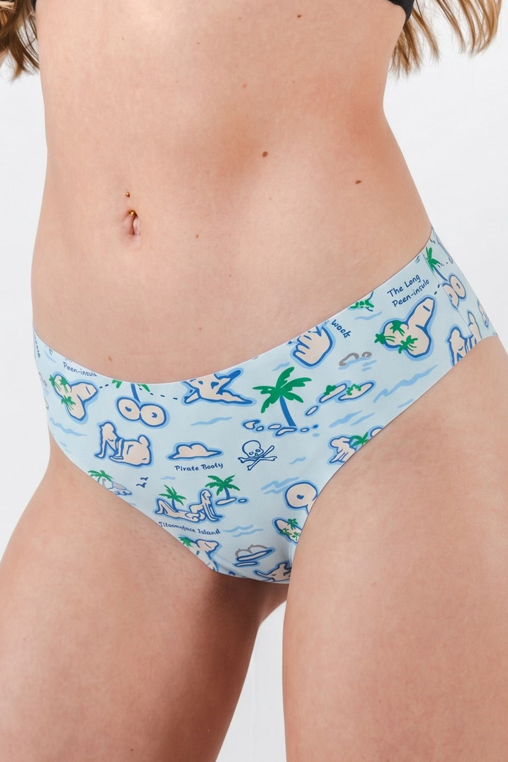 Shinesty The Pirates Booty naughty map seamless thong – funny pirate novelty underwear