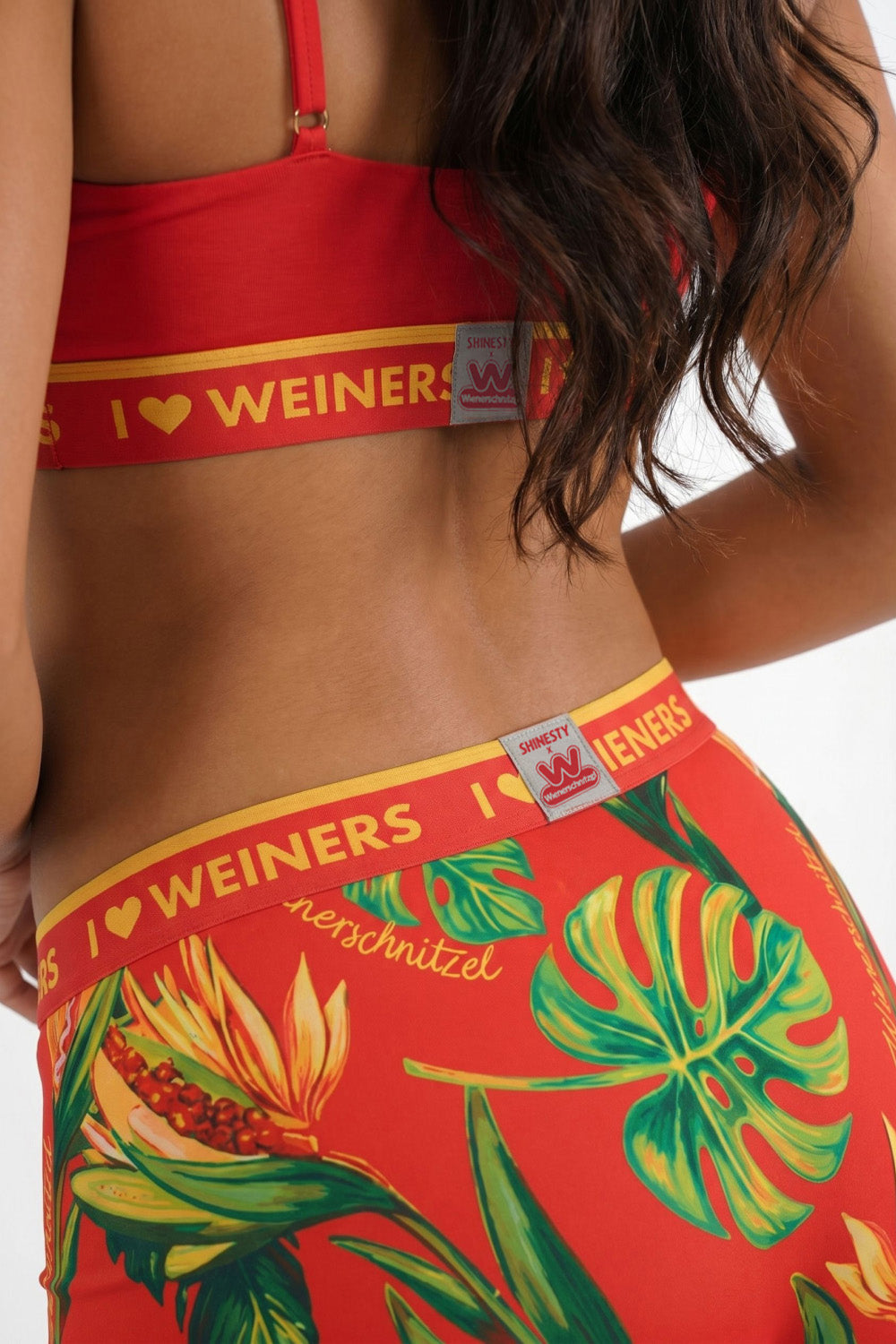 Shinesty The Wiener In Paradise x Wienerschnitzel tropical boyshort – hot dog collab novelty
