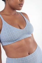 Shinesty The Spick and Span window pane plaid Boob Hammock plunge bralette – classic plaid