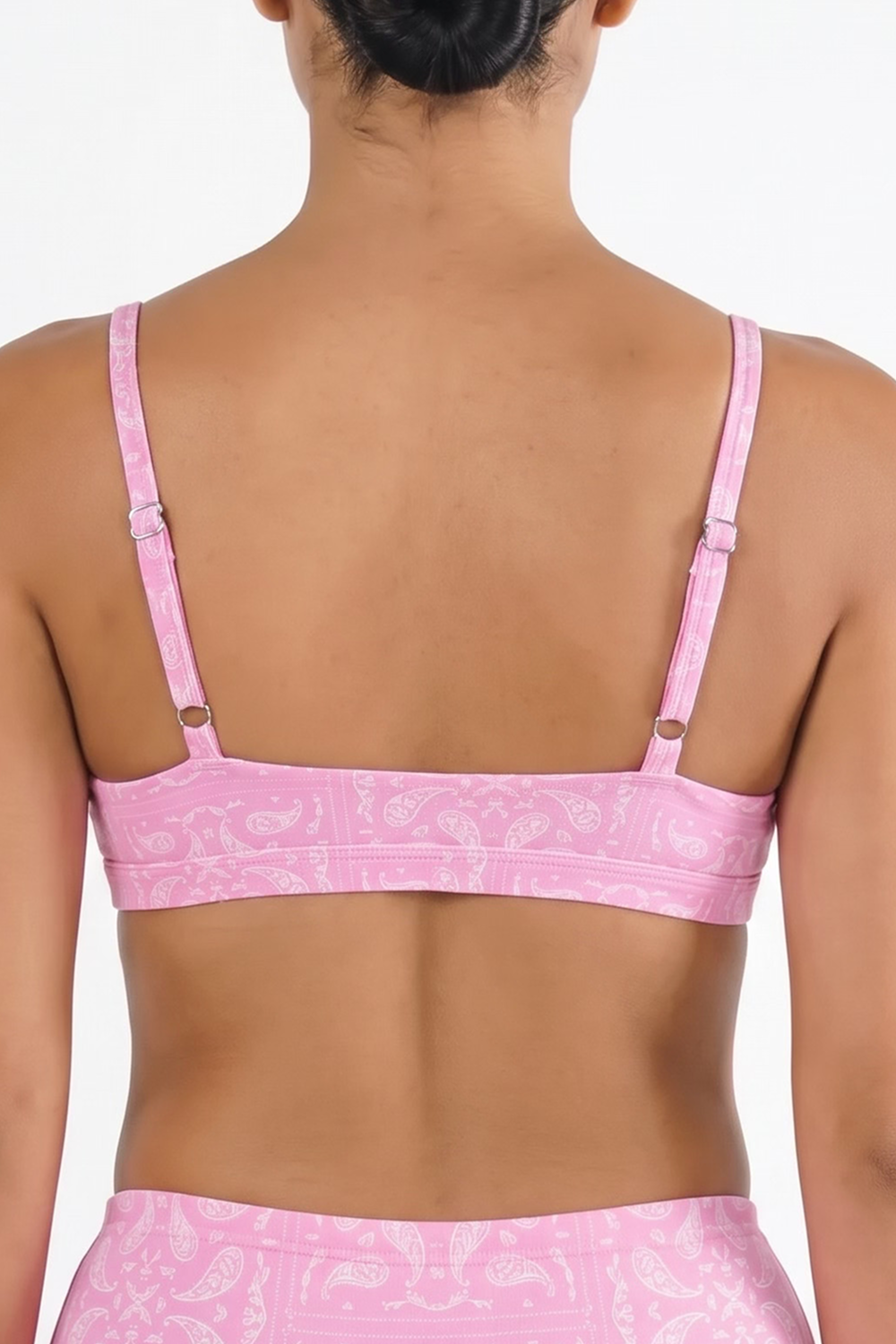 Shinesty The Silk & Saddle Pink Bandana Triangle Bralette – women's pink bandana print triangle bralette
