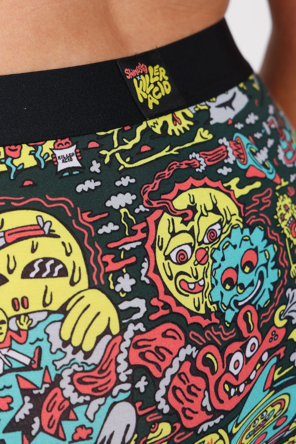 Shinesty The Spaced Out x Killer Acid women's boxers – psychedelic collab novelty underwear