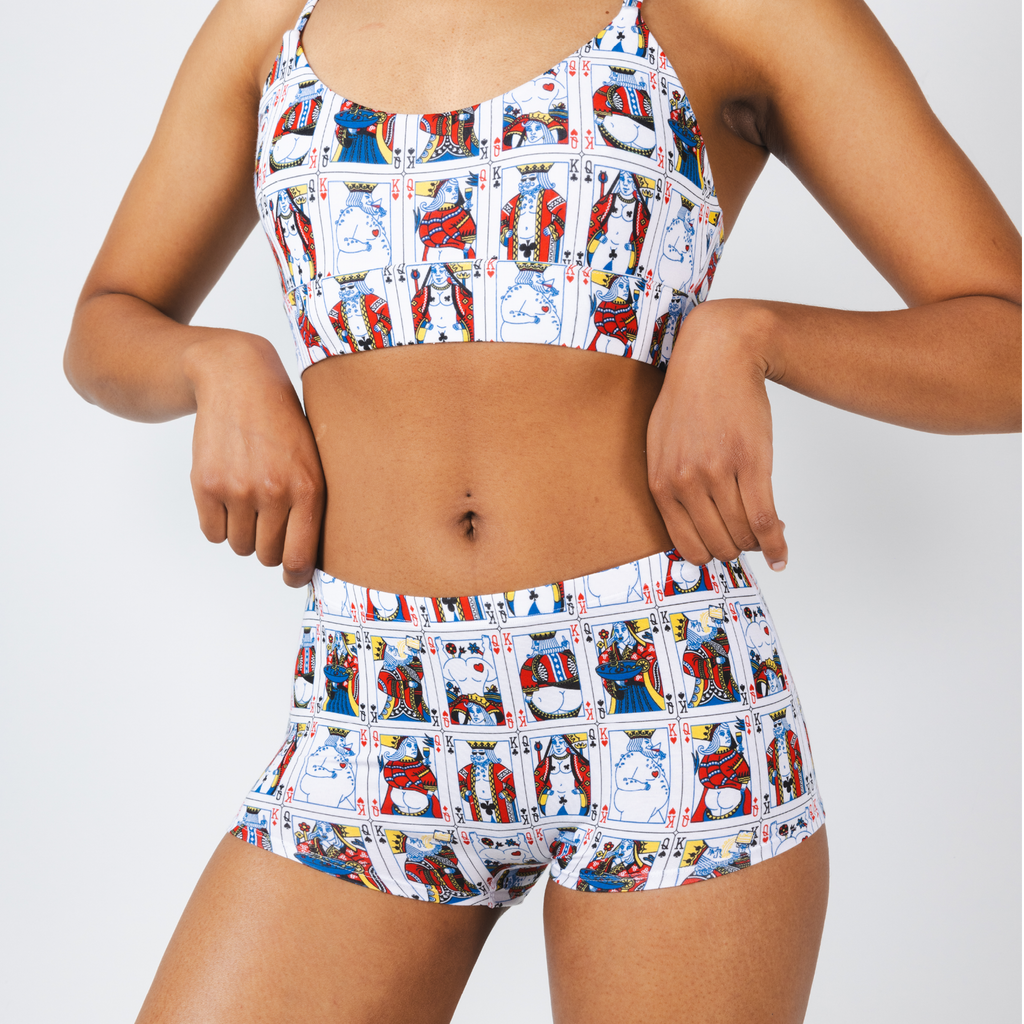 Shinesty The Strip Poker playing cards modal boyshort underwear – funny gambling novelty