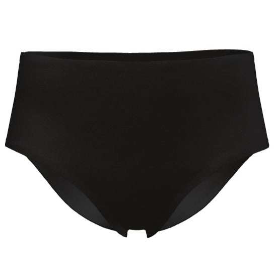 The Only Bra Hi-Waist Hug in Black, front view on a white background.