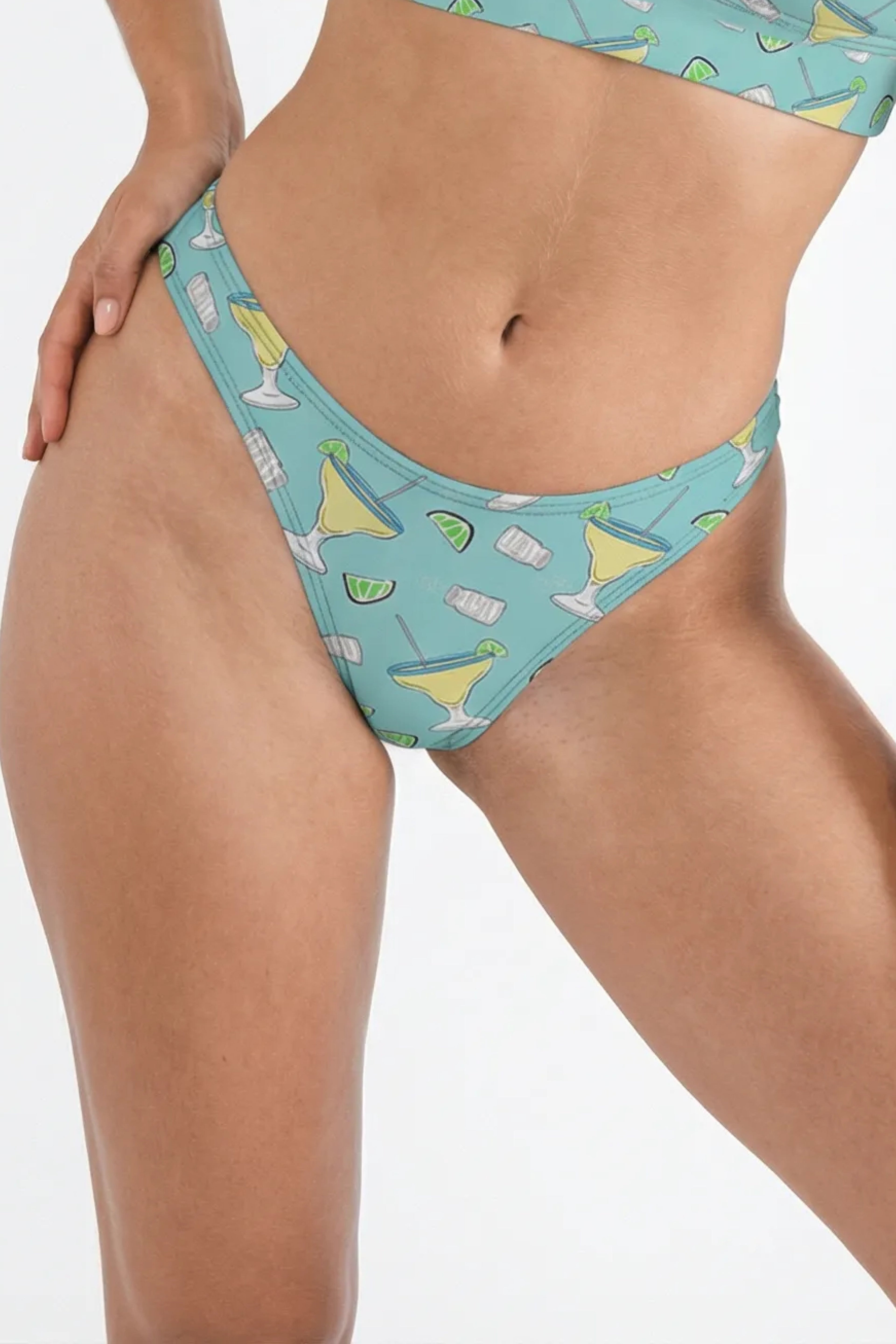 Shinesty The Wasting Away x Margaritaville MicroModal thong – tropical collab novelty