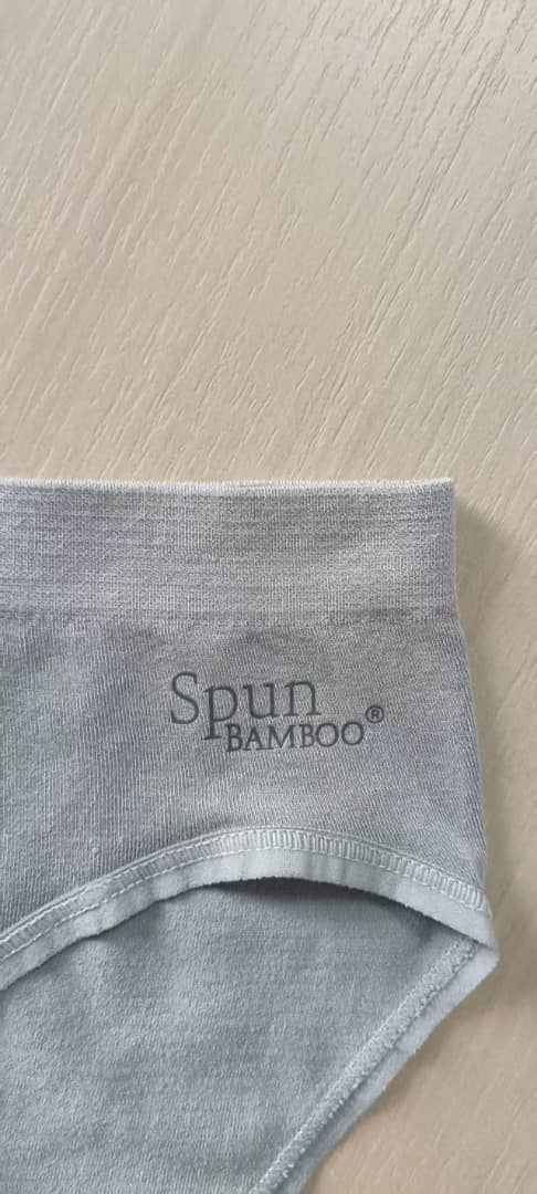 Spun Bamboo PantyBoo Women's High Leg Brief lifestyle shot on a white background.