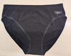 Spun Bamboo PantyBoo Women's High Leg Brief worn on model, side view on a white background.