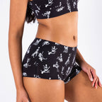 Shinesty The Bare Back Bones glow skeleton modal boyshort – glow Halloween novelty