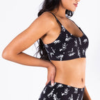 Shinesty The Bare Back Bones glow skeleton Boob Hammock scoop bralette – Halloween novelty