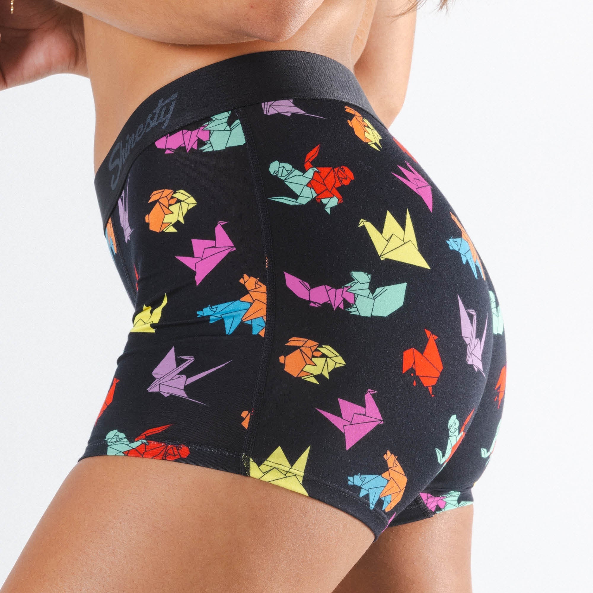 Shinesty The Fold Fashioned origami women's boxers – funny naughty novelty lounge underwear