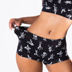 Shinesty The Bare Back Bones glow skeleton modal boyshort – glow Halloween novelty