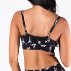 Shinesty The Bare Back Bones glow skeleton Boob Hammock scoop bralette – Halloween novelty