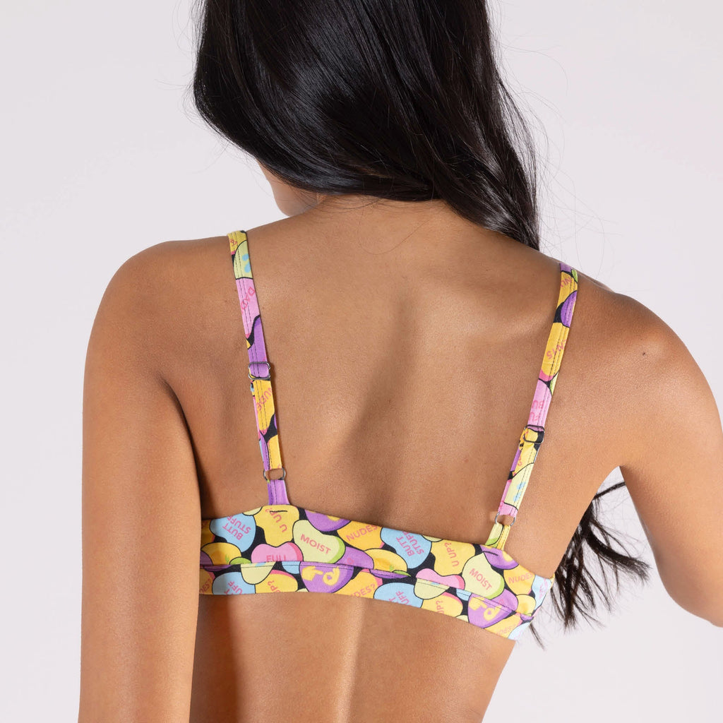 Shinesty The Candy Crush candy hearts Boob Hammock triangle bralette – Valentine's novelty