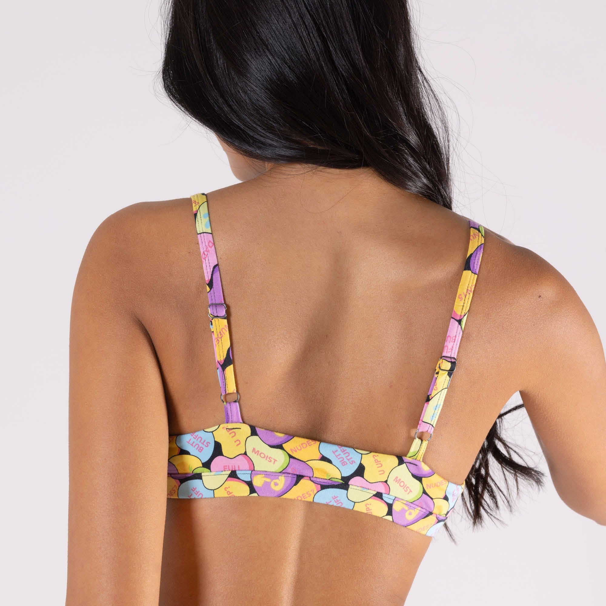 Shinesty The Candy Crush candy hearts Boob Hammock triangle bralette – Valentine's novelty