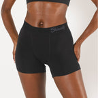 Shinesty The Threat Level Midnight solid black women's boxers – classic black everyday underwear