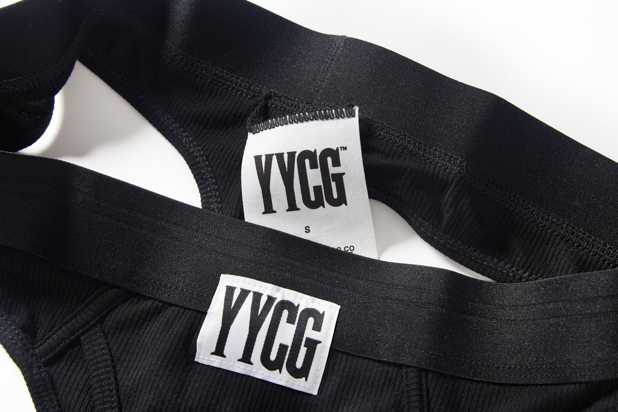 YYCG women's ribbed thong in black white gray – soft rayon minimal coverage underwear