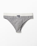 YYCG women's ribbed boy brief in gray white black – silky rayon everyday underwear