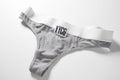 YYCG women's ribbed thong in gray white black – silky no-VPL rayon underwear